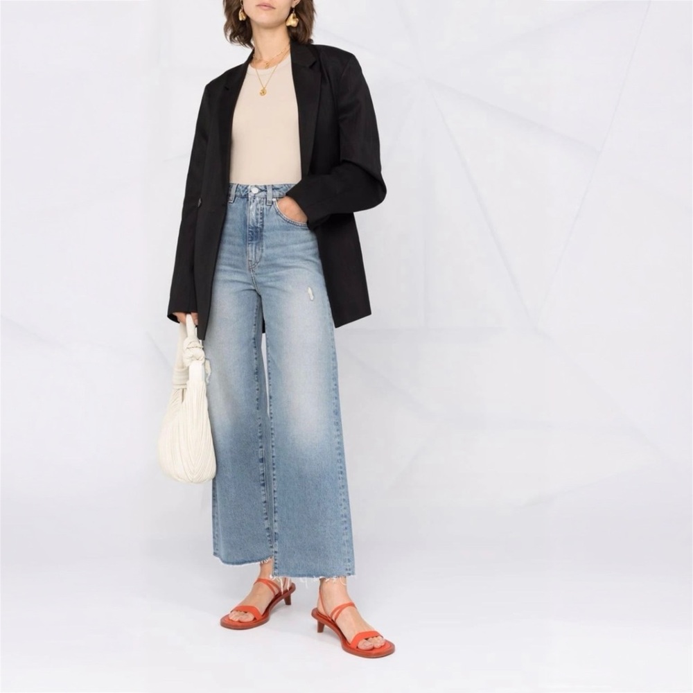 Toteme Light Blue Wide Leg Jeans - Orig. $390